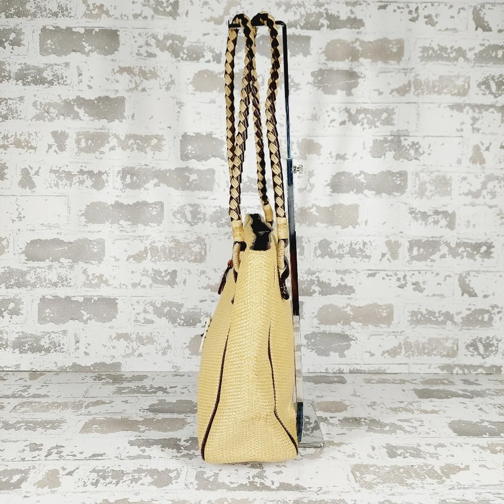 NINE WEST Cream & Brown Casual Accessories Shoulder Strap Bag 0917